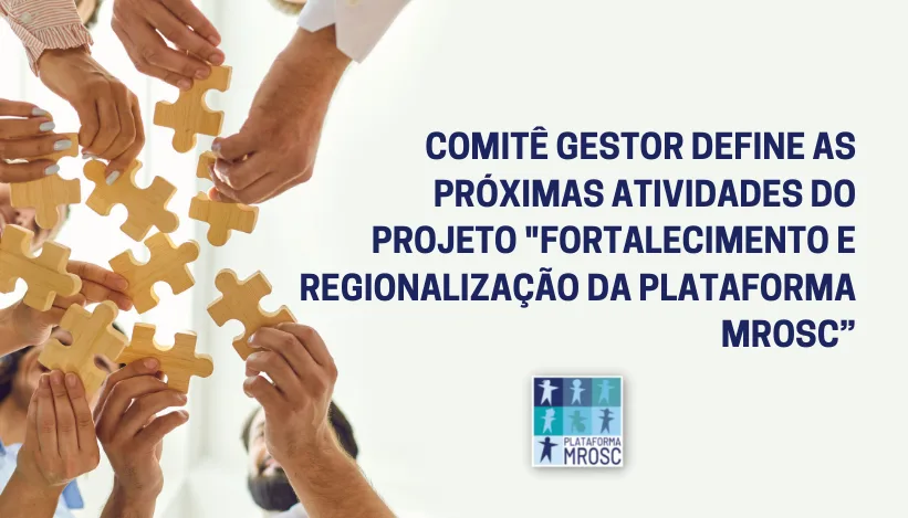 COMITÊ GESTOR DEFINE AS PRÓXIMAS ATIVIDADES DO PROJETO “FORTALECIMENTO E REGIONALIZAÇÃO DA PLATAFORMA MROSC”