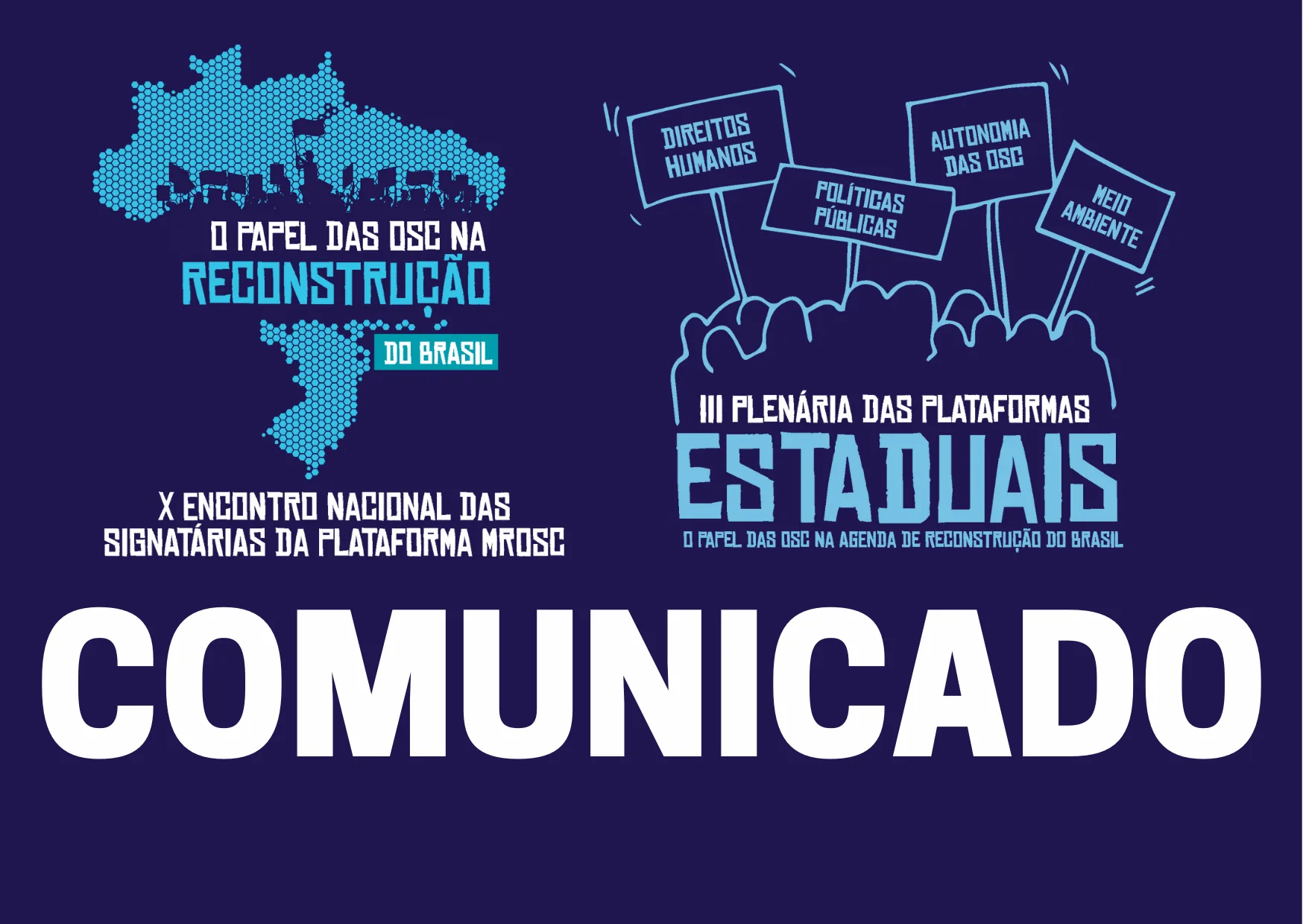 COMUNICADO – EVENTOS DA PLATAFORMA MROSC 2022