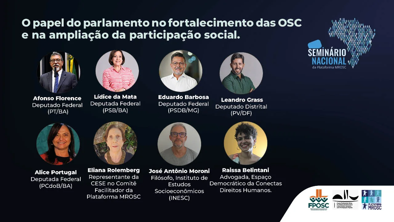 PLATAFORMA MROSC DISCUTE SOBRE O PAPEL DO PARLAMENTO NO FORTALECIMENTO DAS OSC