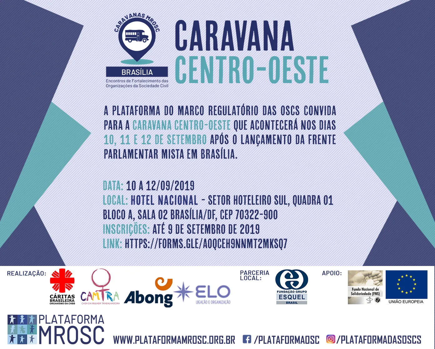Atenção: Novo Local da Caravana Centro-Oeste