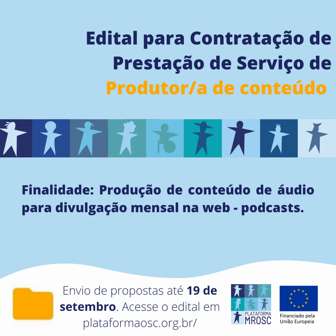 Edita para Contratação de Prestação de Serviço de Produtor/a de conteúdo de áudio