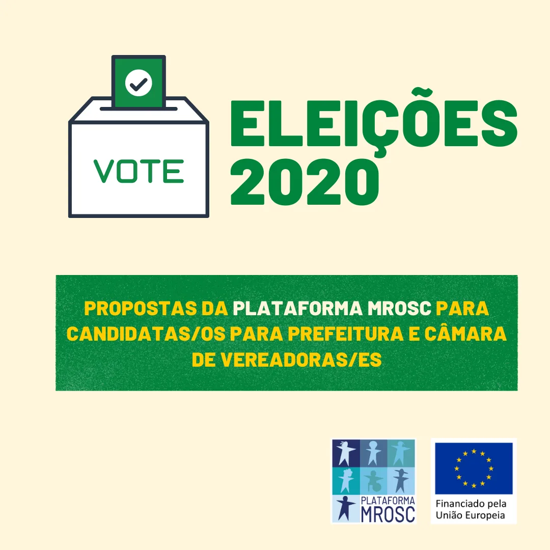 Plataforma MROSC apresenta propostas para candidatas/os nas Eleições 2020