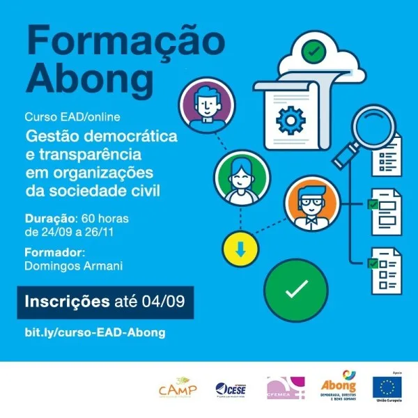 Formação EAD Abong – Gestão Democrática e Transparência em Organizações da Sociedade Civil