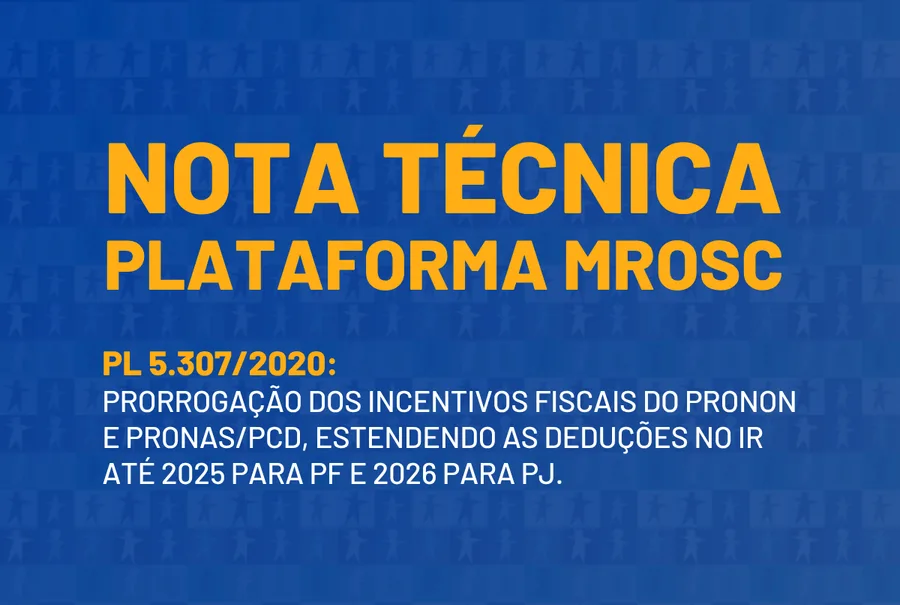 Nota técnica da Plataforma MROSC sobre o PL 5.307/2020