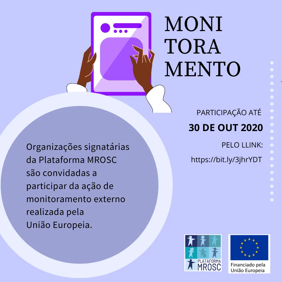 Organizações Signatárias da Plataforma MROSC são convidadas a responder questionário da União Europeia